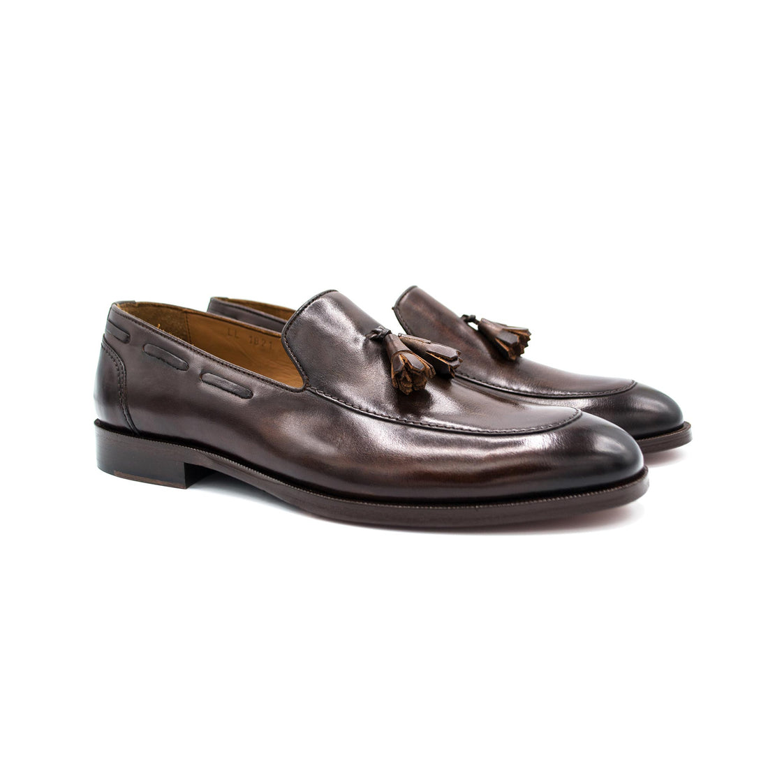 Black Calf Leather Tassel Loafer